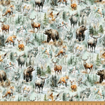 Hoffman California - Stag and Stone - Forest Animals, Mist