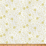 Hoffman California - Ornament Grove - Swirls, Light Gray/Gold