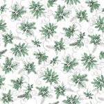 Hoffman California - Frosted Flight - Green Holly, Silver/White