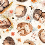 Quilting Treasures - Hedgehugs - Hedgehog Toss, Cream