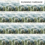 Northcott - Altitude - Border Stripe, Blue