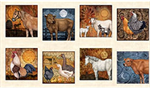 Quilting Treasures - Bountiful - 9^ Animal Patches, Natural