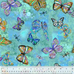 Windham Fabrics - Shine On  Flutter, Turquoise