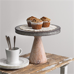 Metal & Wood Dessert Stand