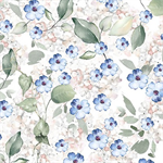 Michael Miller - Rosy - Floral Impressions, Blue