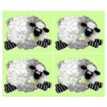 Susybee - Lewe the Ewe - 36^ Sheep Panel, Light Green