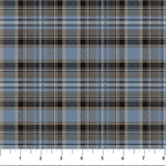 Northcott - Wild at Heart: Naturescapes - Plaid, Medium Blue
