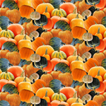 Henry Glass - Autumn Splendor - Tossed Pumpkins, Orange