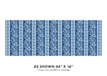 Benartex Traditions - Bluesette - Floral Stripe, Dark Blue