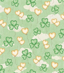 Quilting Treasures - St. Pat's & Cats  - Shamrock Balloons, Green