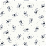 Timeless Treasures - Full of Wonder - Tossed Elephants, Cream