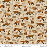 Henry Glass - Hello Pumpkin - Foxes, Beige