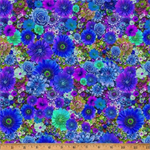 Hoffman California - Bloom! - Big & Small Flowers, Wild Berry