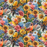 Blank Quilting - Florinda - Large Floral and Birds, Multi