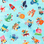 Robert Kaufman - Doux Luxe/Minky - Animals, Sky