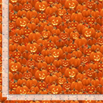 Timeless Treasures - Harvest - Packed Jack O' Lantern, Orange