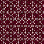 Stof Fabrics - Icy Winter - Snowflake Lattice, Maroon/Silver