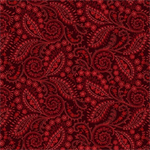 Henry Glass - Quiet Grace - Swirled Paisley, Cranberry