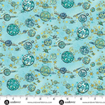 Makower Fabrics - Orbit - Galaxy, Teal
