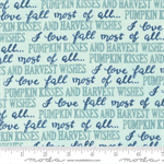 Moda - Harvest Wishes - Fall Words, Aqua