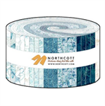 Northcott - Sea Breeze - 40 x 2½^ Strip Roll, Blue