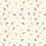 Riley Blake - Designer Flannel - Dinos, Cream