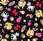 Springs Creative - JOJO - Rainbow Emoji, Black