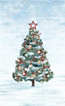 Hoffman California - Cozy Tidings - 27^ Christmas Tree Panel, Snow