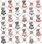 Riley Blake - 107/108^ Sunbonnet Sue, White