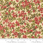 Moda - Merry Manor Metallic - Hollyberry, Cream