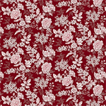 Henry Glass - Tranquility - Floral Design, Cranberry