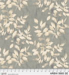 P & B Textiles - 108^ Arboretum - Leafy Vines, Silver/Ecru