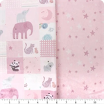 Riley Blake - Double Lush Velvet - Safari Stargazing, Pink