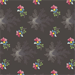 Andover - Dargate Polychromes - Flowers/Design, Black