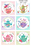 Northcott - My Cup of Tea - 29^ Block Panel