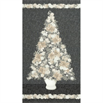 Robert Kaufman - Holiday Flourish-Peppermint Twist - 24^ Tree Panel, Graphite
