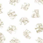 Quilting Treasures - Kindred Spirits - Baby Elephants, White