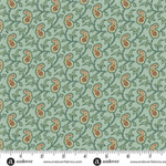 Andover Fabrics - Jingle Bell - Paisley Vine, Vintage Blue