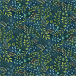 Henry Glass - Garden Symphony - Leaves, Teal