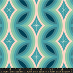 Ruby Star Society - Juicy - Retro Border Stripe, Dark Turquoise