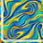 Timeless Treasures - Provence - Watercolor Swirls, Multi