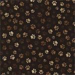 Timeless Treasures - Minky Print - (Softie) - Paw Print, Mud