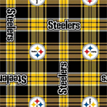 Fabric Traditions - NFL Fleece - Pittsburgh Steelers Plaid, Yellow/Black