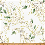 Hoffman California - Christmas Wish - White Berries, Parchment/Gold