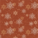 Clothworks - Snow Mountain - Snowflakes, Dark Rust