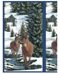Wilmington Prints - Winter Stillness Flannel - 24^ Panel, Navy