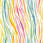 Studio E - All Big Things Start Small - Rainbow Zebra, Multi