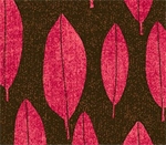 P & B Textiles - Always Blooming - Horizontal Leaves, Red/Brown