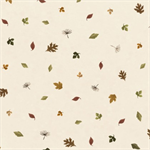 P & B Textiles - Autumn Homestead - Falling Leaves, Ecru