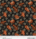 P & B Textiles - Origins - Leaf Toss, Black